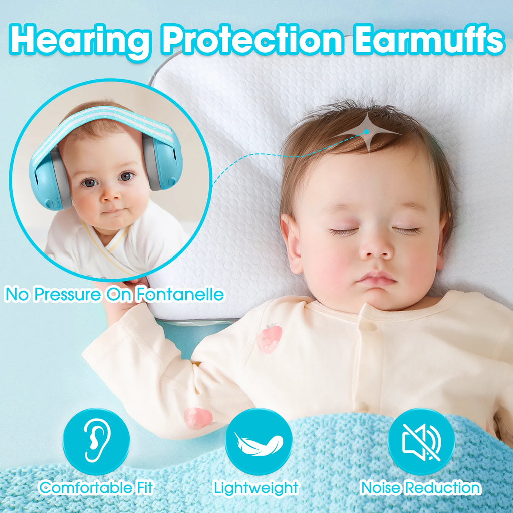 Noise Cancelling Ear Protection for Infant, Baby Headphones for cancelling noise, Plane Sleeping accessory, Baby Ear Protection, Travel Essential