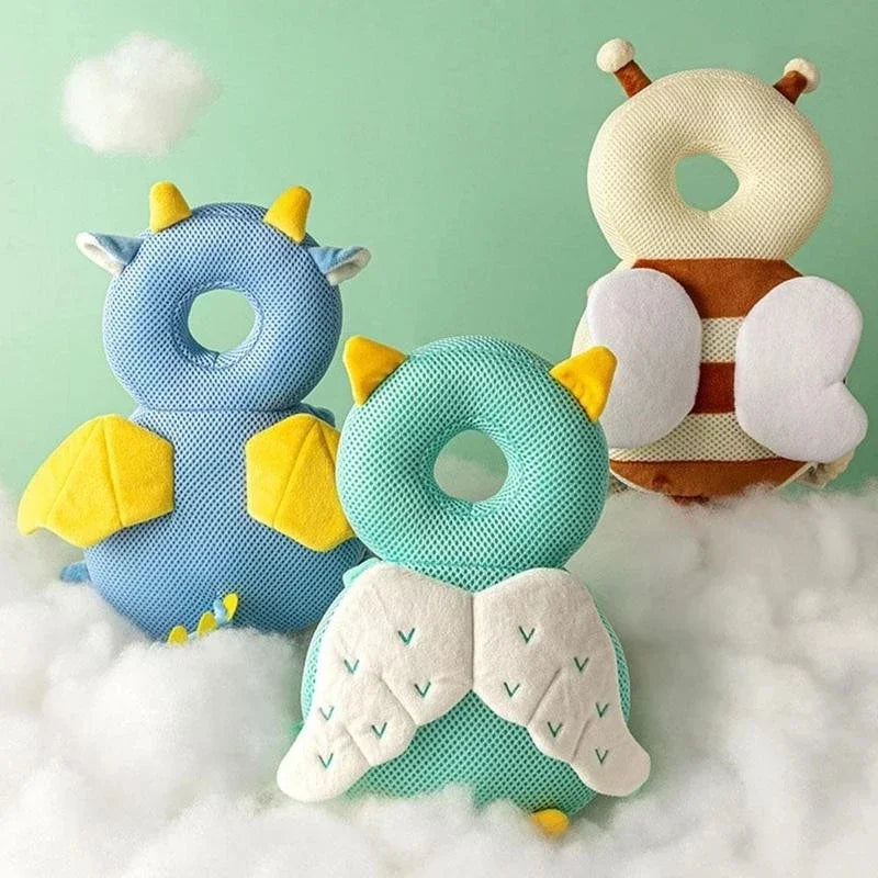 Baby Head Protector Backpack Pillow for Kids 1-3Years, Baby Park accessory, Toddler Children Soft PP Cotton Protective Cushion Cartoon Security Pillows
