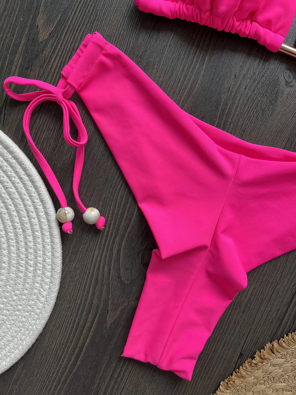 Sexy Women Bikini 2025 New Push-Up Bra Bikini Set Swimsuit For Women Solid Beachwear Ladies Chest Pad Swimwear