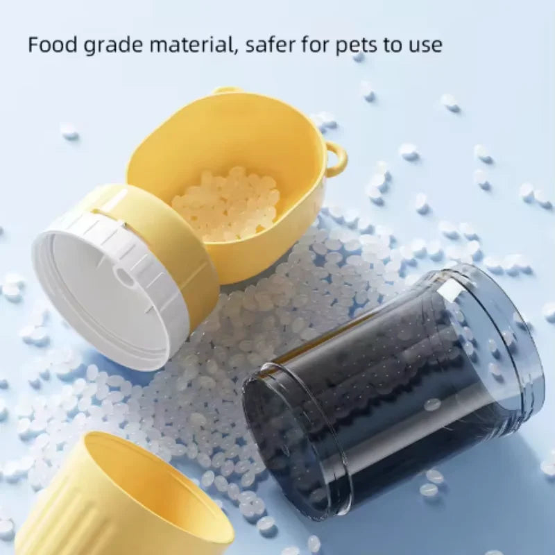 2 in 1 Portable Dog Water Bottle Pet Water Container with Food Storage Pet Travel Drinking Bowl for Dogs Cats Pet Supplies