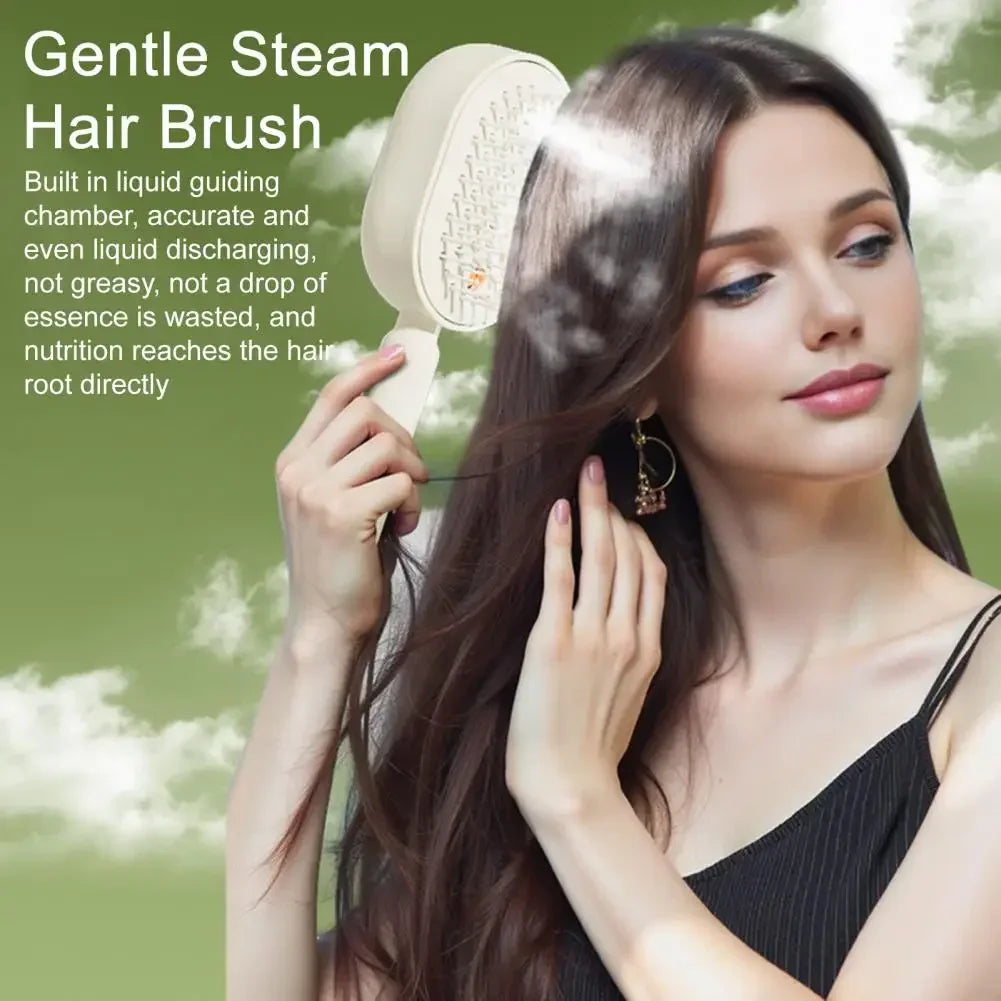 Multi functional massage comb , Electric Steam Hair Brush ,USB-C Charging Spray Steam Smoothing Straightener Anti-Frizz Styling Com