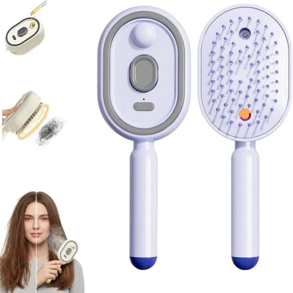 Multi functional massage comb , Electric Steam Hair Brush ,USB-C Charging Spray Steam Smoothing Straightener Anti-Frizz Styling Com