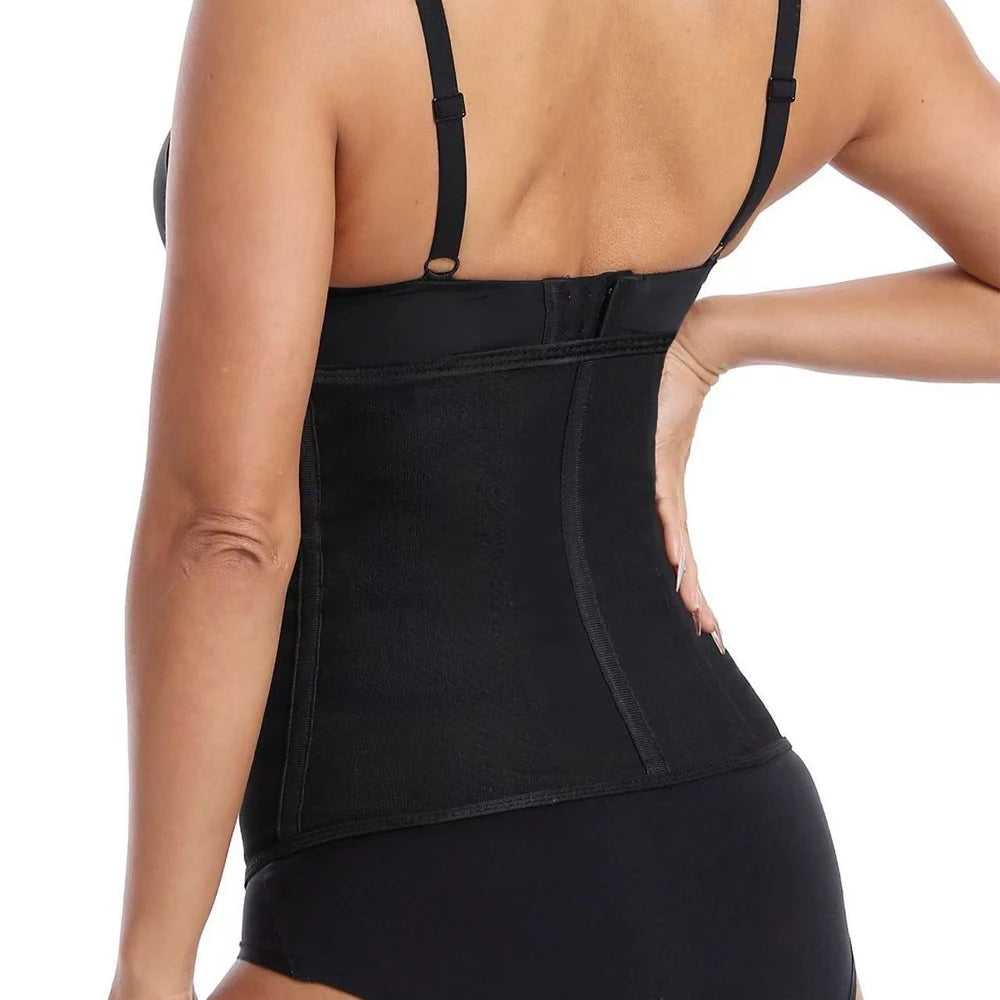 Waist Trainer for Women, Tummy Control Workout Waist Cincher, Corset Shapewear Postpartum Body Shaper with Zipper Hook