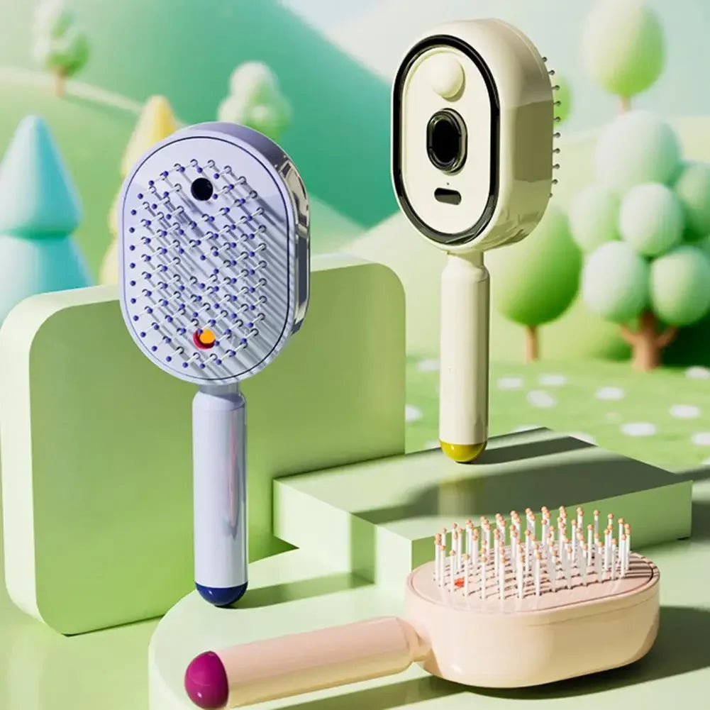 Multi functional massage comb , Electric Steam Hair Brush ,USB-C Charging Spray Steam Smoothing Straightener Anti-Frizz Styling Com