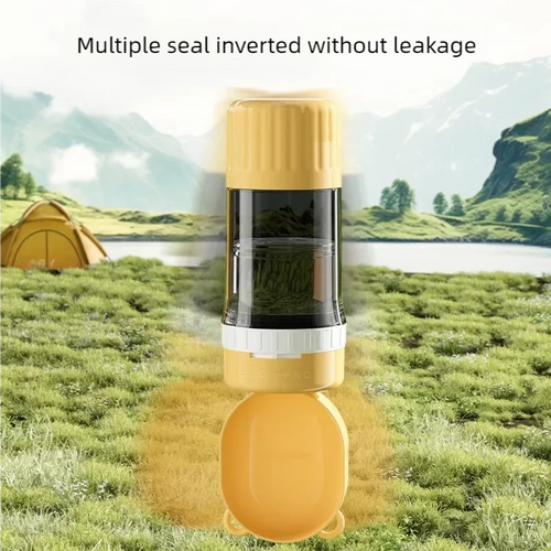2 in 1 Portable Dog Water Bottle Pet Water Container with Food Storage Pet Travel Drinking Bowl for Dogs Cats Pet Supplies