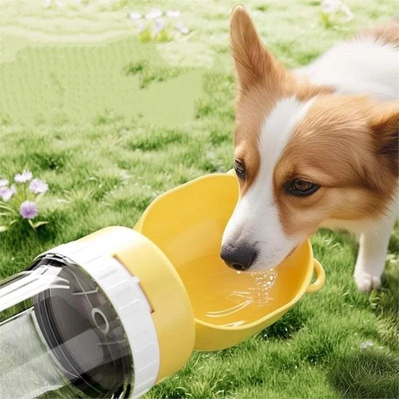 2 in 1 Portable Dog Water Bottle Pet Water Container with Food Storage Pet Travel Drinking Bowl for Dogs Cats Pet Supplies