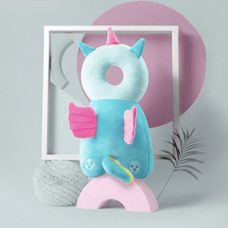 Baby Head Protector Backpack Pillow for Kids 1-3Years, Baby Park accessory, Toddler Children Soft PP Cotton Protective Cushion Cartoon Security Pillows
