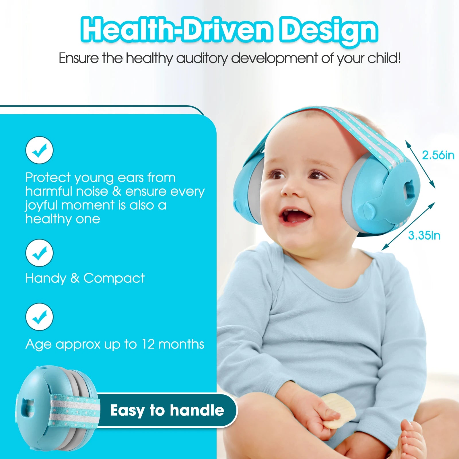 Noise Cancelling Ear Protection for Infant, Baby Headphones for cancelling noise, Plane Sleeping accessory, Baby Ear Protection, Travel Essential