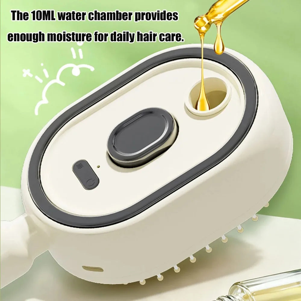 Multi functional massage comb , Electric Steam Hair Brush ,USB-C Charging Spray Steam Smoothing Straightener Anti-Frizz Styling Com
