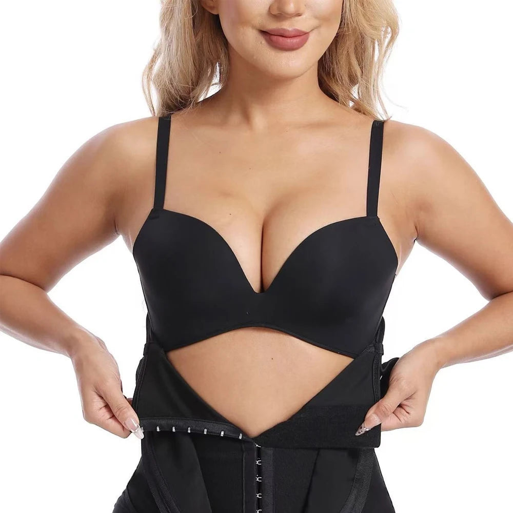 Waist Trainer for Women, Tummy Control Workout Waist Cincher, Corset Shapewear Postpartum Body Shaper with Zipper Hook